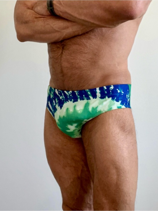 The Unbranded Brand Other - Men's Tie-Dye Blue & Green Swim Briefs